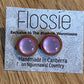 *Earrings Wooden Pearly Pink Dome Studs