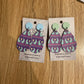*Earrings Vinyl Purple & Pink Bunnies Dangles
