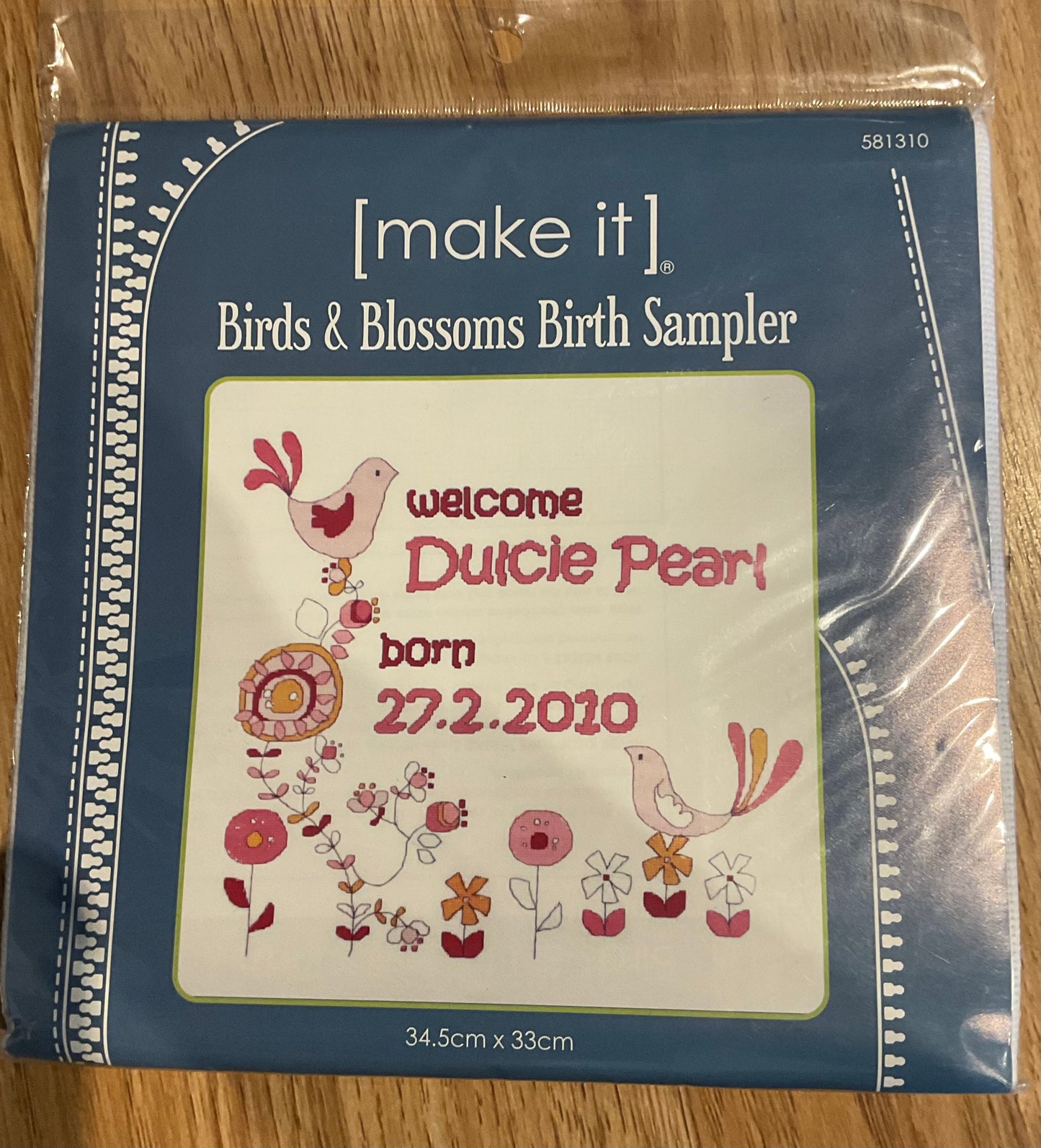 *Make It Bird & Blossoms Birth Sampler