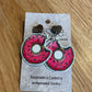 *Earrings Pink Doughnut Dangles