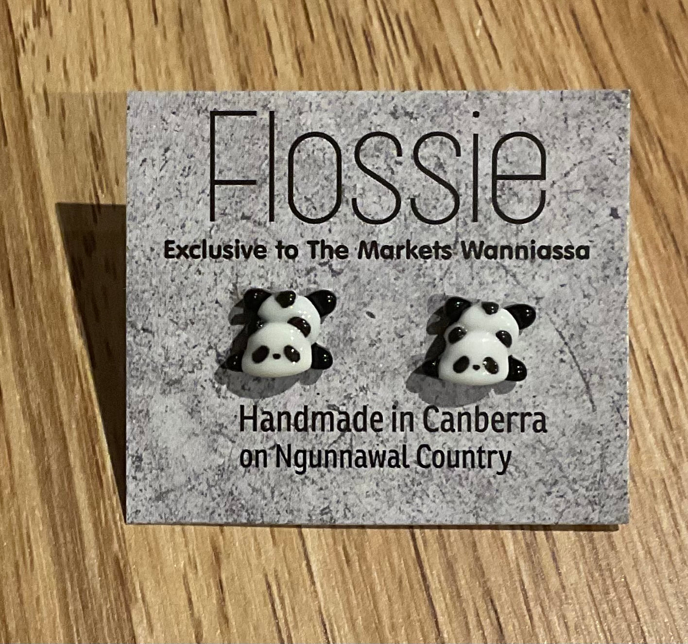*Earrings Panda Handstand Studs