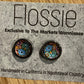*Earrings Printed Glass Dome Studs