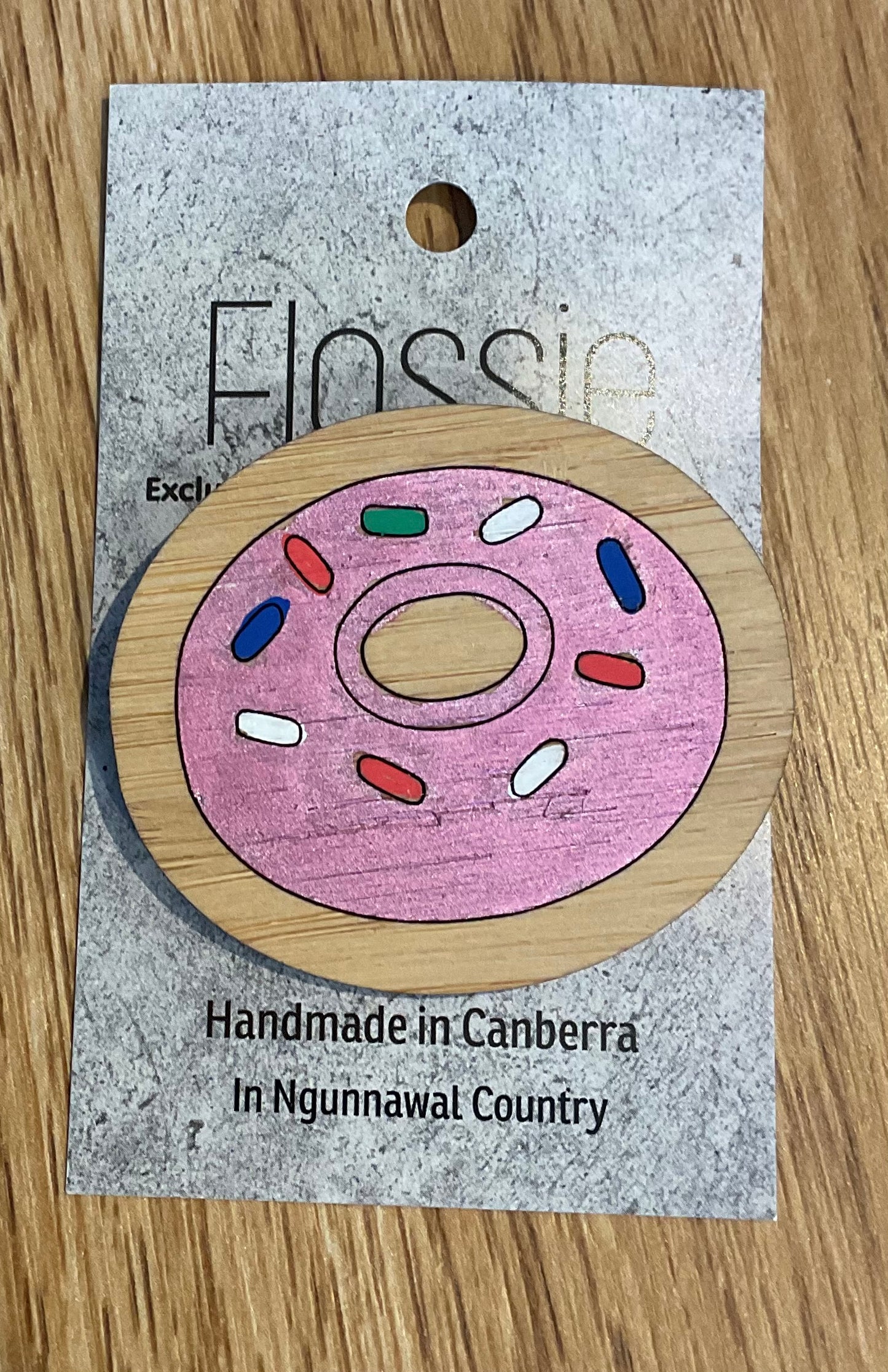 *Brooch Hand Painted Doughnut