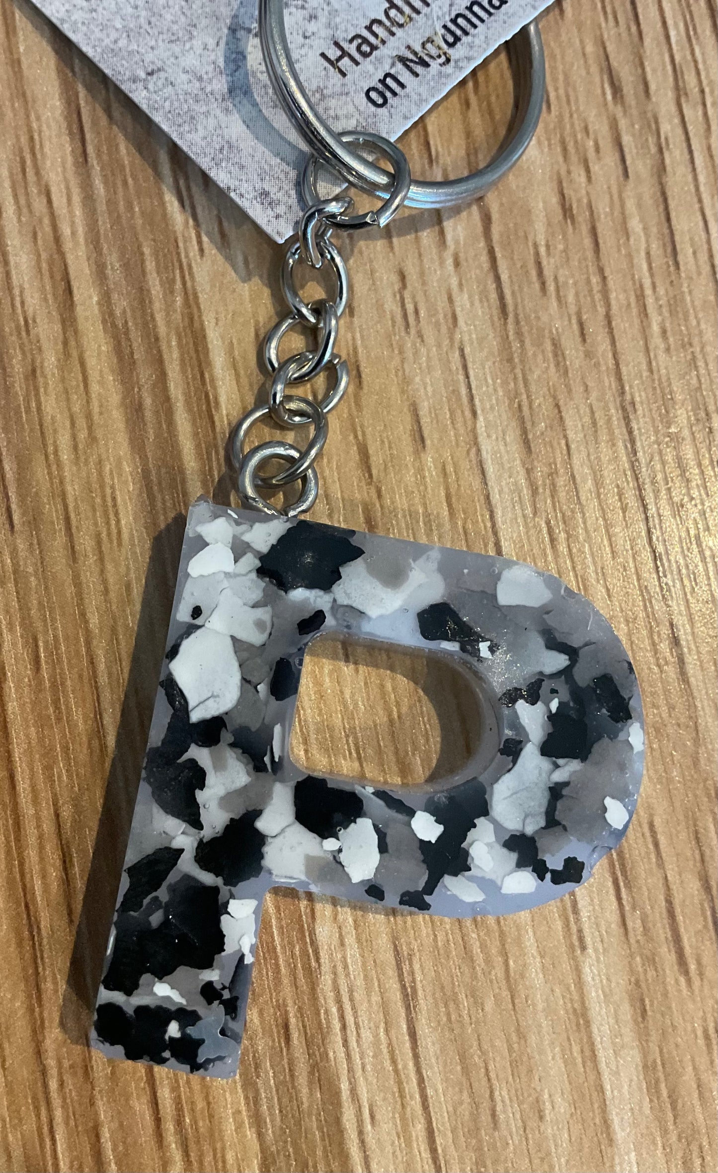 *Keychain Resin Letter P