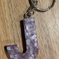 *Keychain Resin Letter J