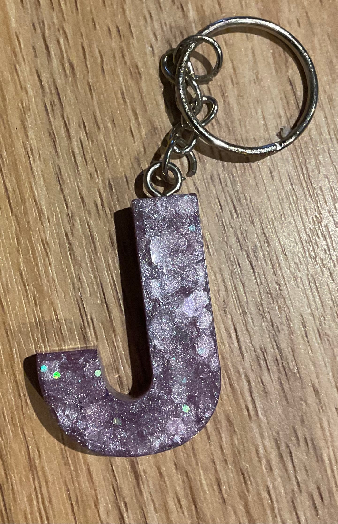 *Keychain Resin Letter J