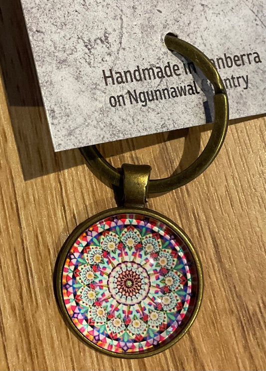 *Glass Dome Keychain Bronze