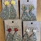 *Earrings Silver Glitter Dangles