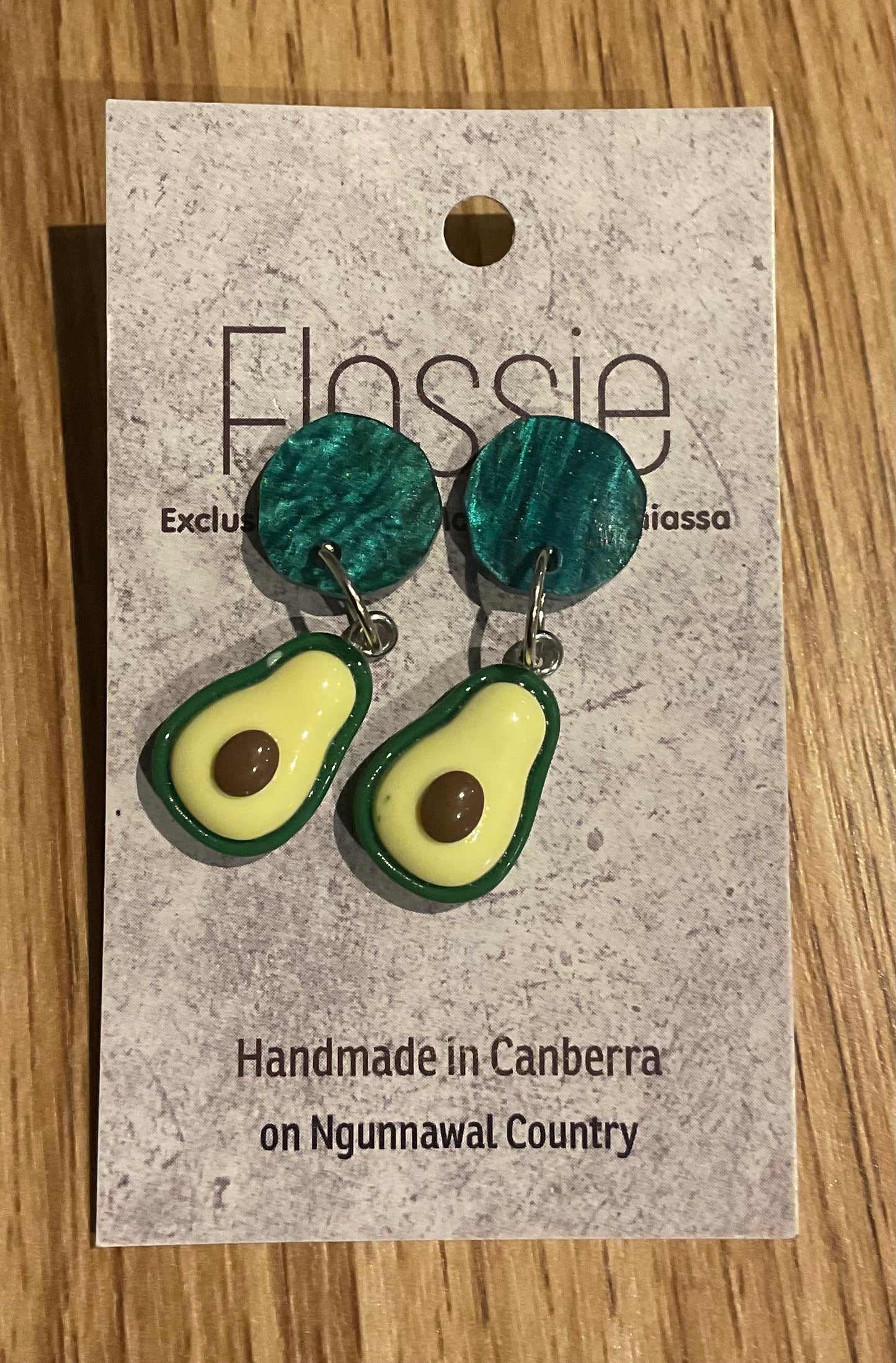 *Earrings Avocado Dangles