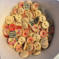 *Loose Buttons - Wooden Printed Patterns