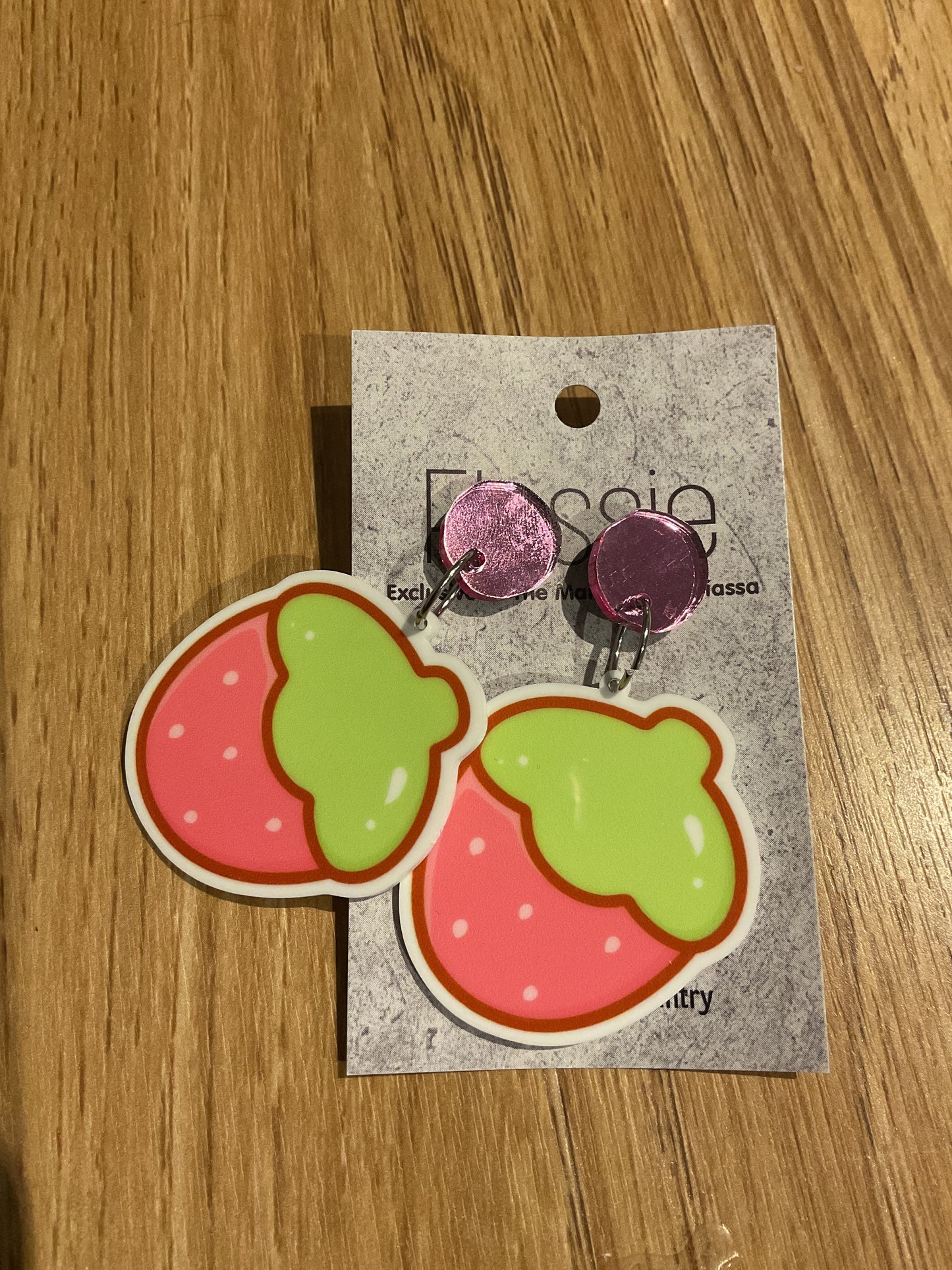 *Earrings Strawberry Dangles