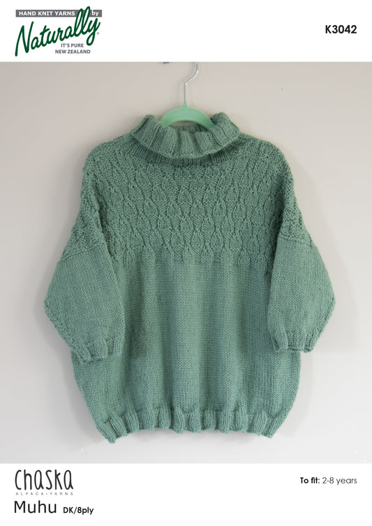 Kids Poncho-Jumper Pattern - K3042