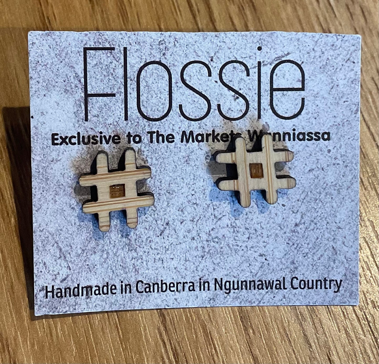 *Earrings Hash Tag Studs
