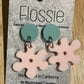 *Earrings Acrylic Baby Pink Flower Dangles