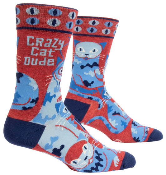 Men's Socks - Crazy Cat Dude