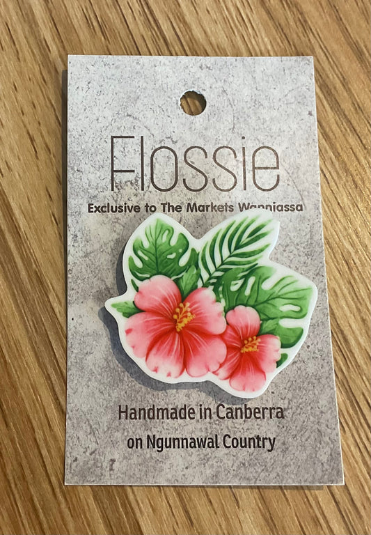 *Brooch Hibiscus Flowers