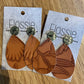 *Earrings Embossed Faux Leather Dangles