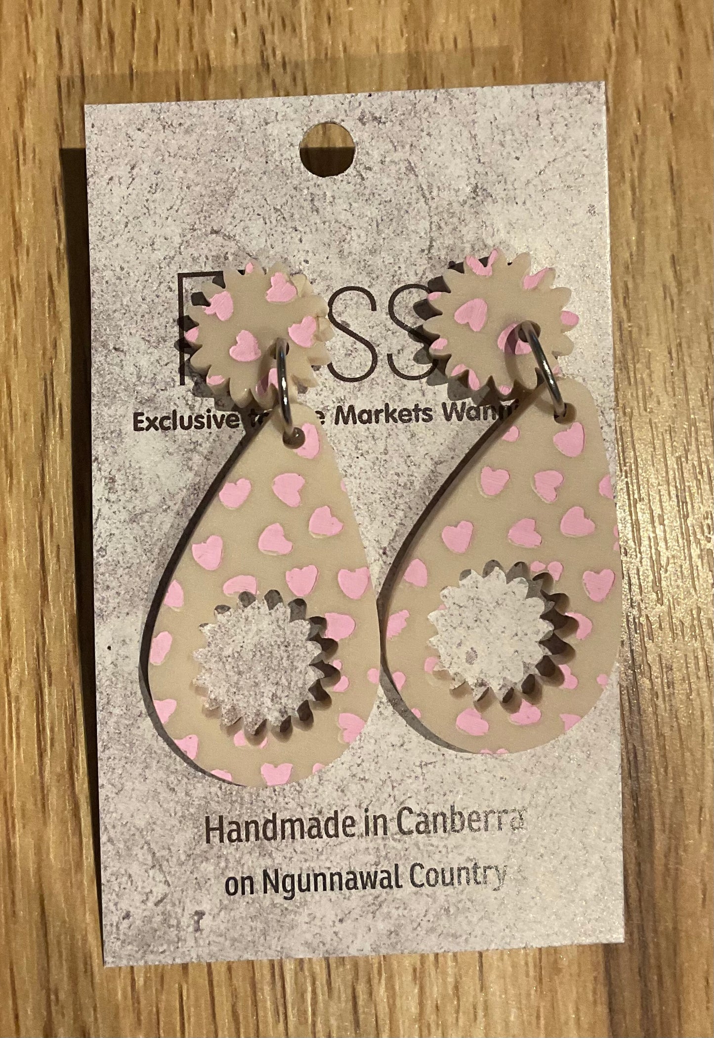 *Earrings Acrylic Hand Painted Dangles