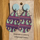 *Earrings Vinyl Purple & Pink Bunnies Dangles