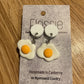 *Earrings Fried Egg Dangles