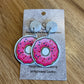 *Earrings Pink Doughnut Dangles