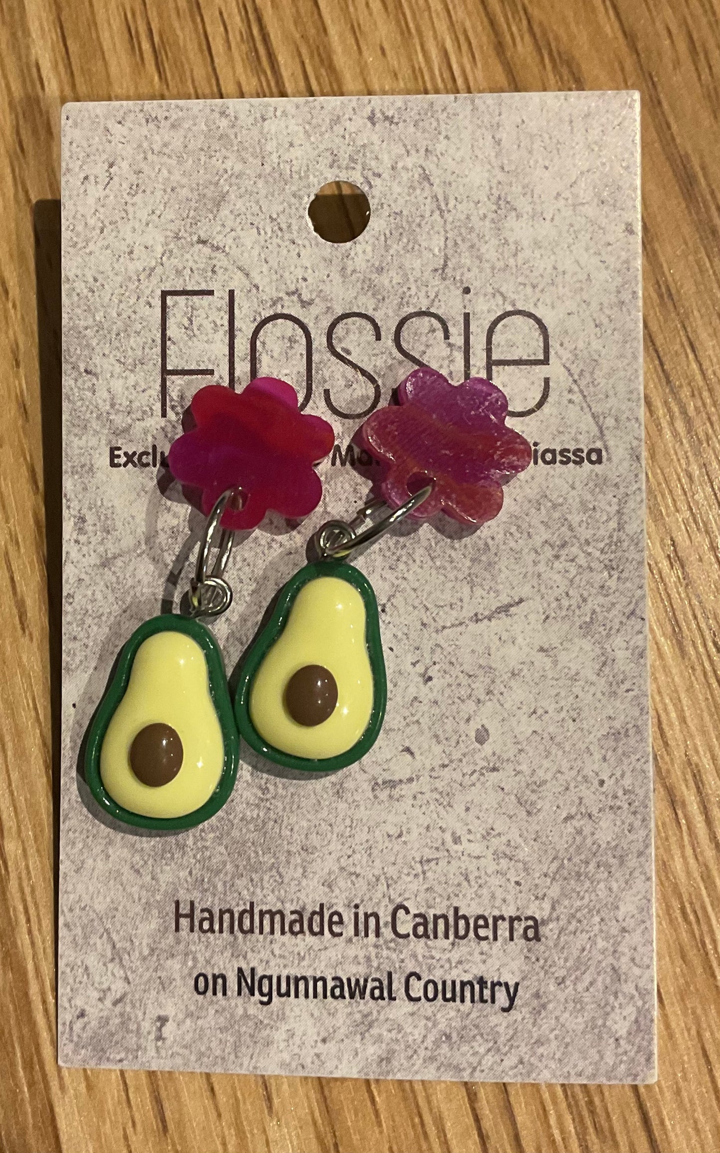 *Earrings Avocado Dangles