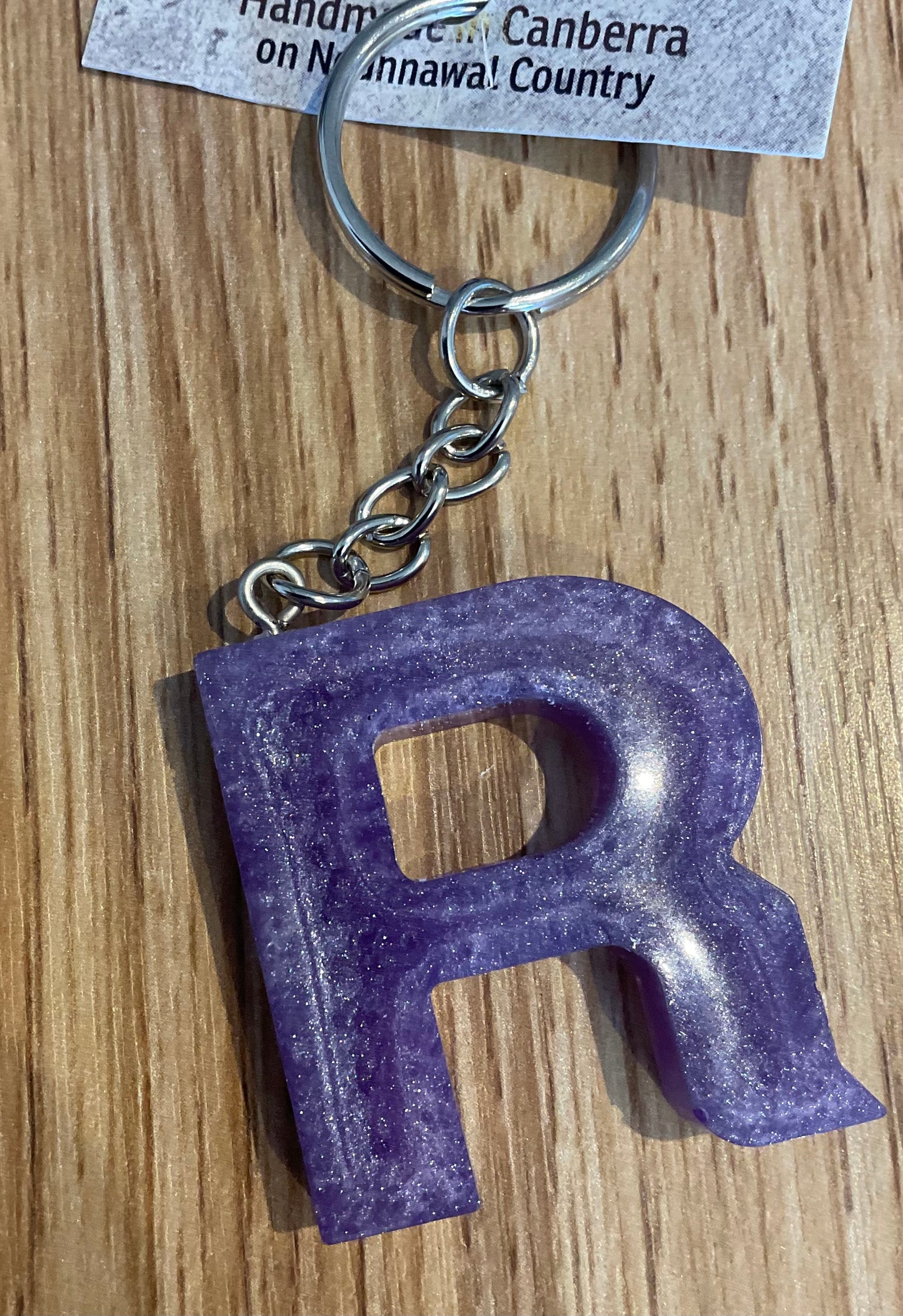*Keychain Resin Letter R