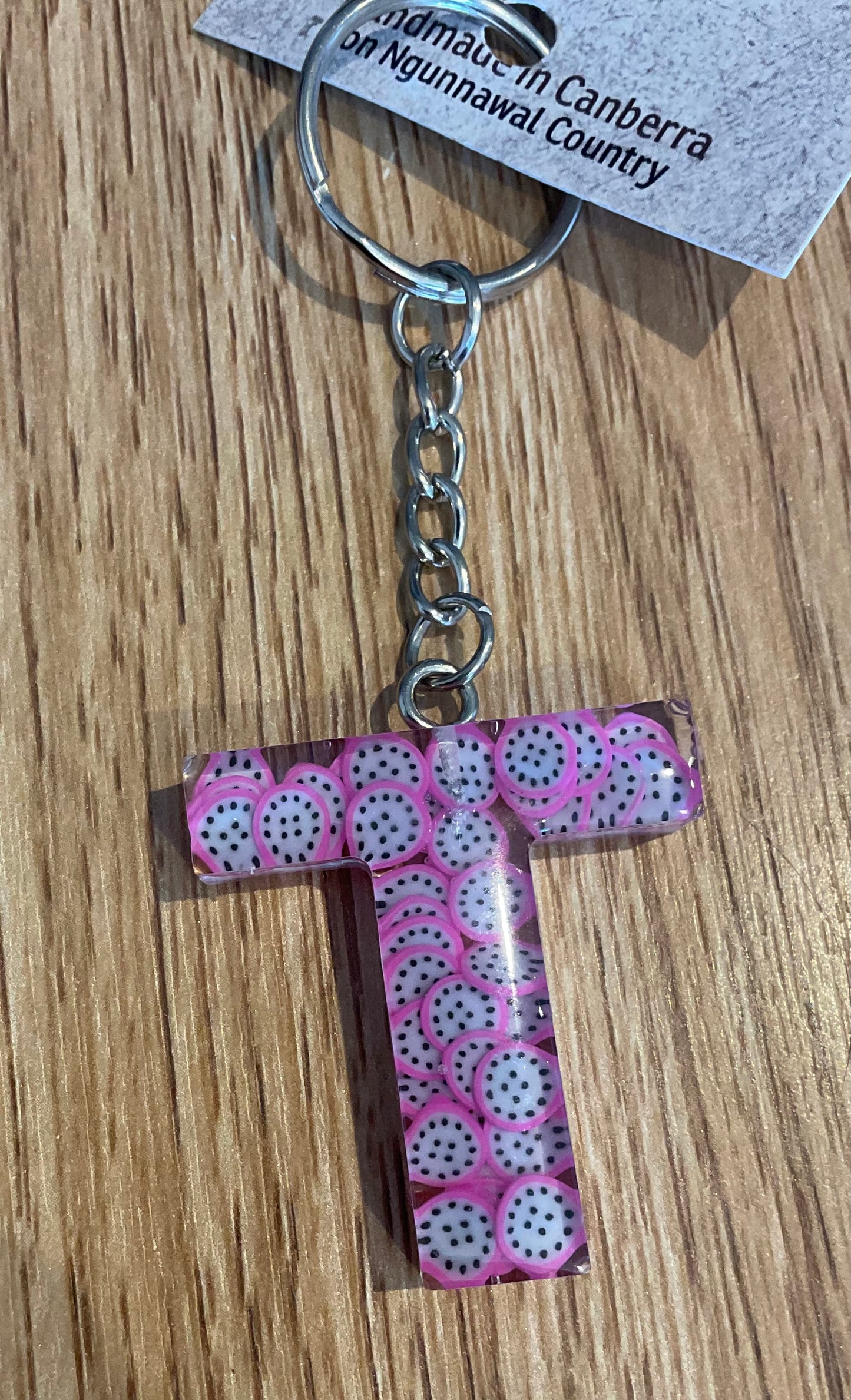*Keychain Resin Letter T