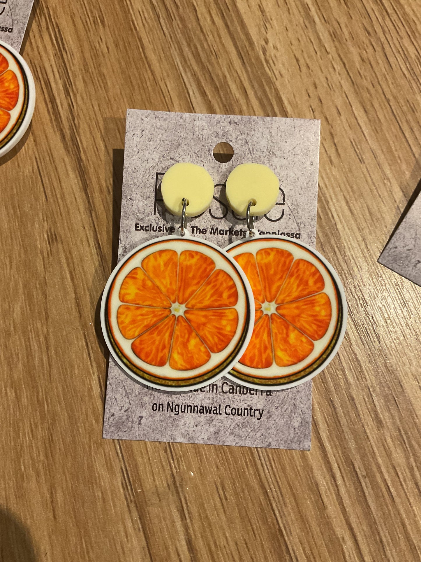 *Earrings Orange Slices Dangles