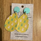 *Earrings Vinyl Yellow Bunnies Dangles