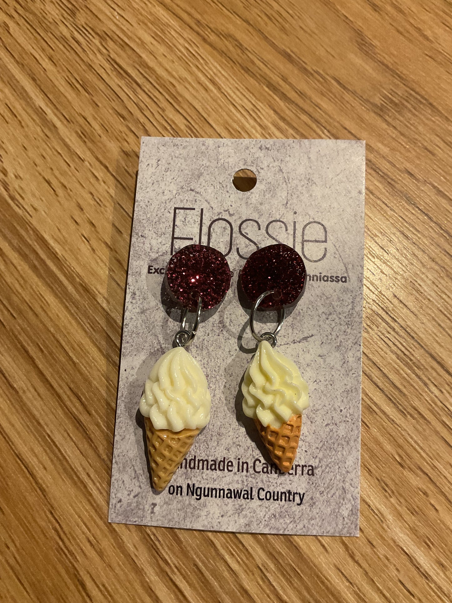*Earrings Ice Cream Cone Dangles