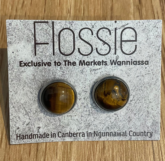 *Earrings Gemstone Dome Studs
