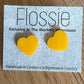 *Earrings Sunny Yellow Heart Studs