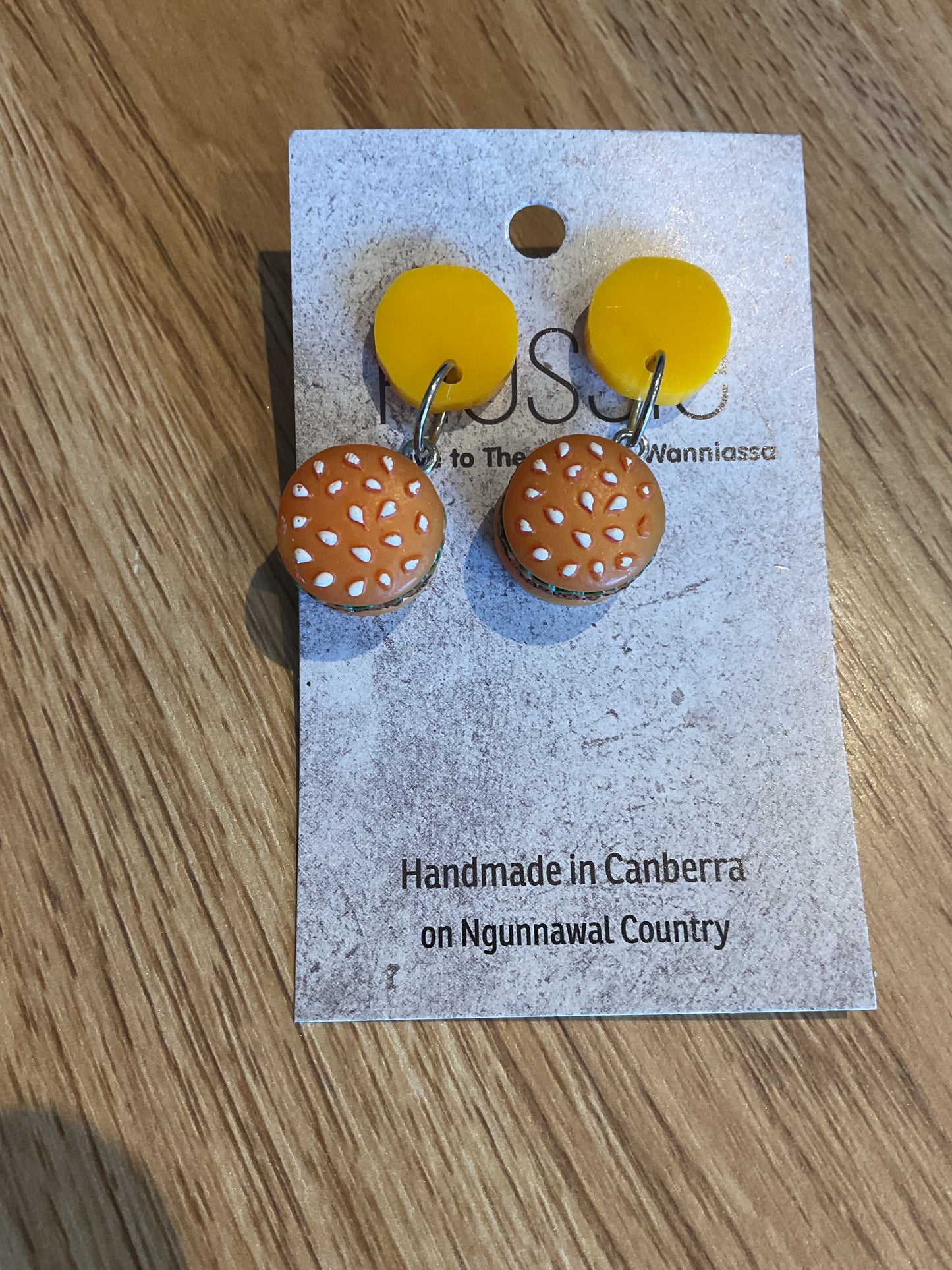 *Earrings Hamburger Dangles