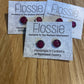 *Earrings Pink Glitter Resin Dome Studs