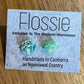 *Earrings Green Flower Studs