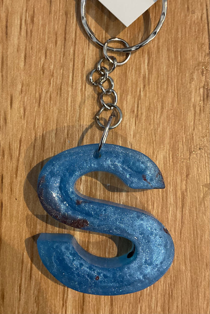 *Keychain Resin Letter S