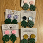 *Earrings Wooden Leaves Dangles