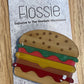 *Brooch Hand Painted Hamburger