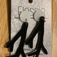 *Earrings Acrylic Black Antler Dangles