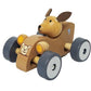 Wooden Koala & Kangaroo Wheelie Car