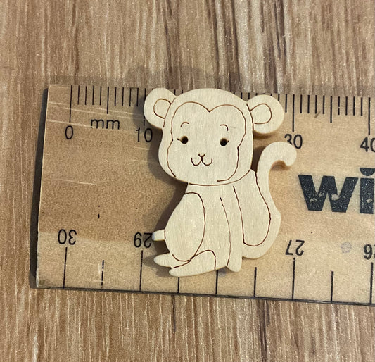 *Loose Buttons - Wooden Monkey