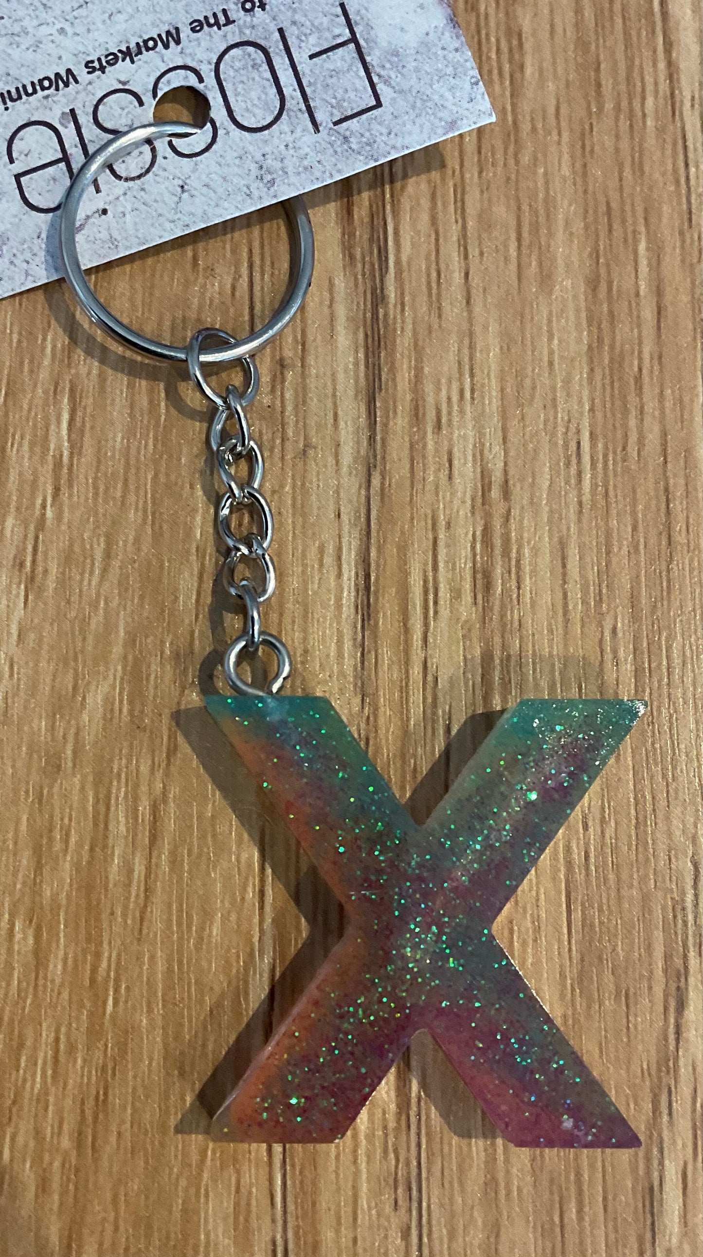 *Keychain Resin Letter X