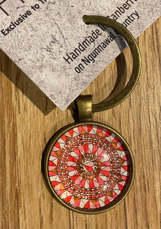 *Glass Dome Keychain Bronze