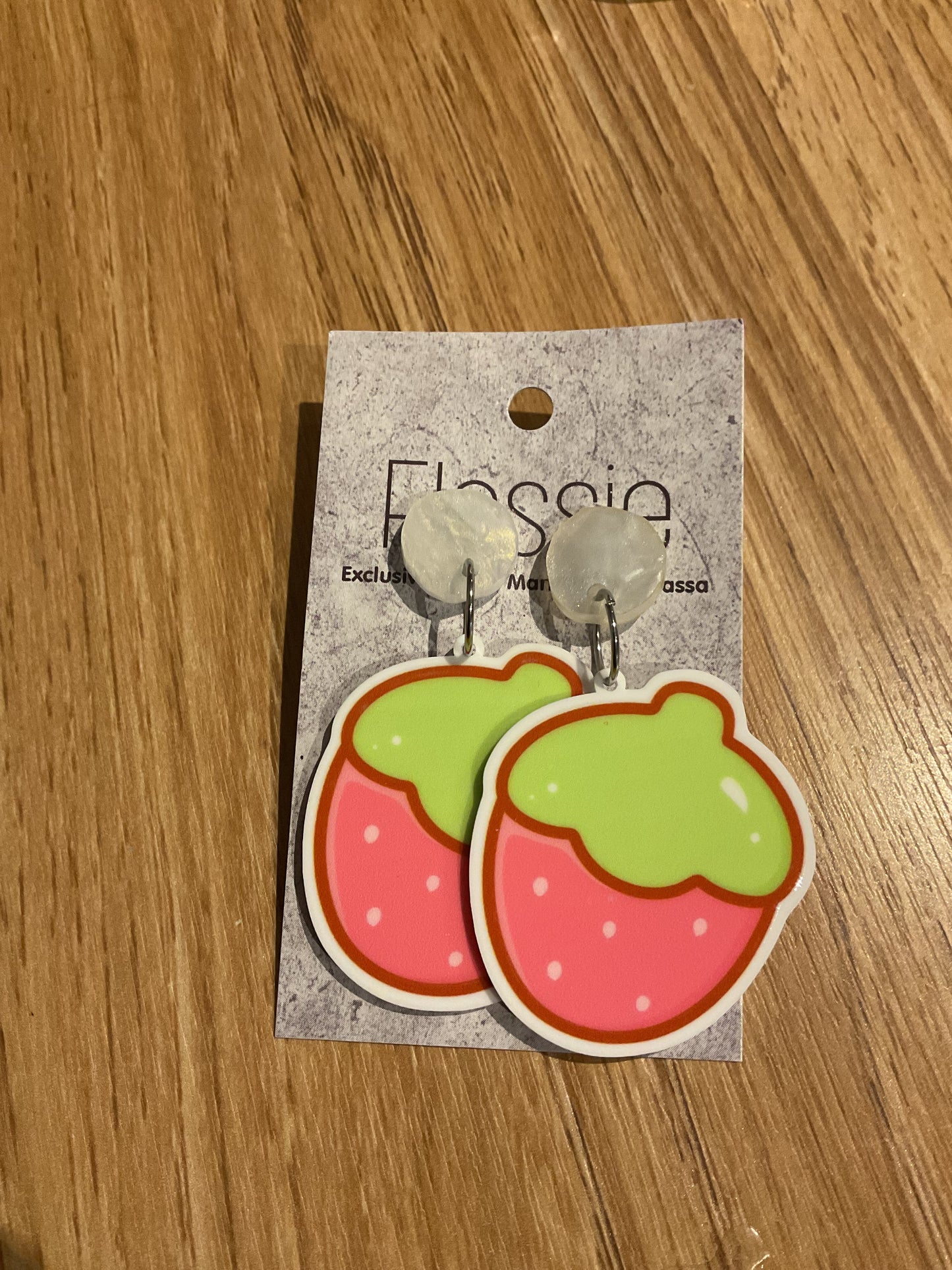 *Earrings Strawberry Dangles