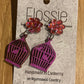 *Earrings Wooden Bird Cage Dangles