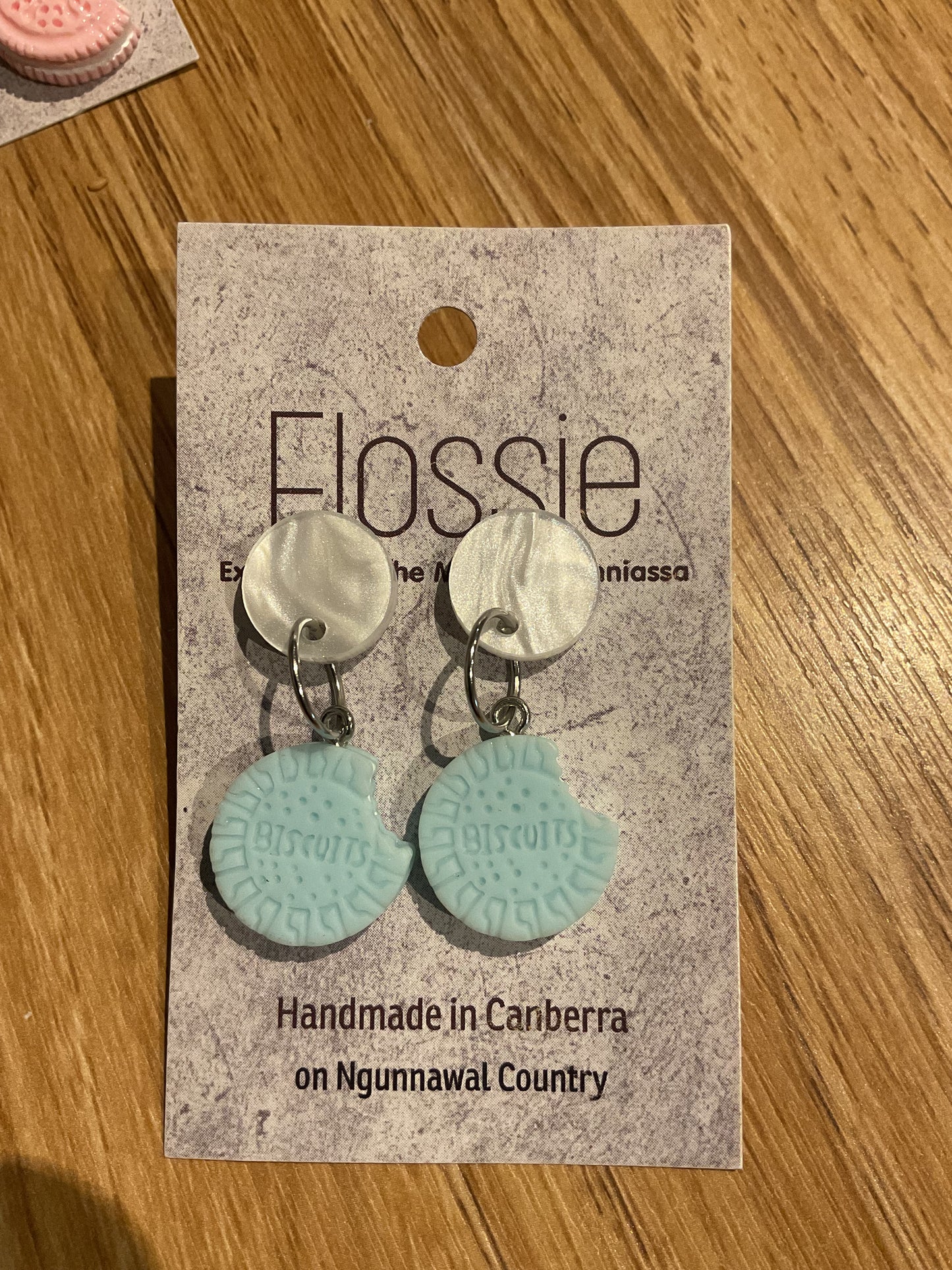 *Earrings Biscuit Dangles