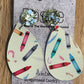 *Earrings Crayon Dangles