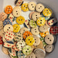 *Loose Buttons -Wooden Printed Patterns