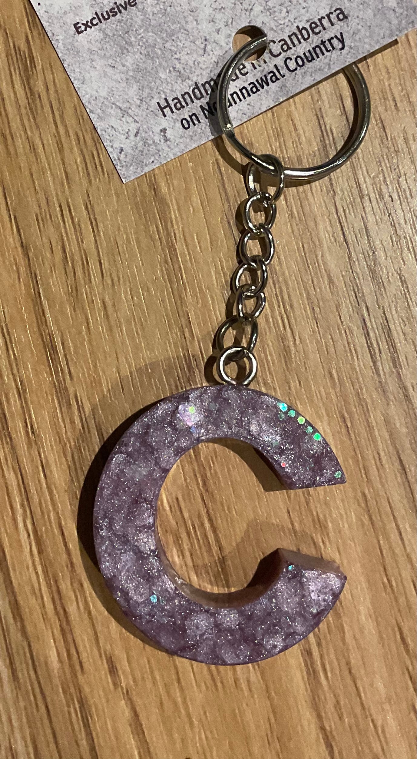 *Keychain Resin Letter C
